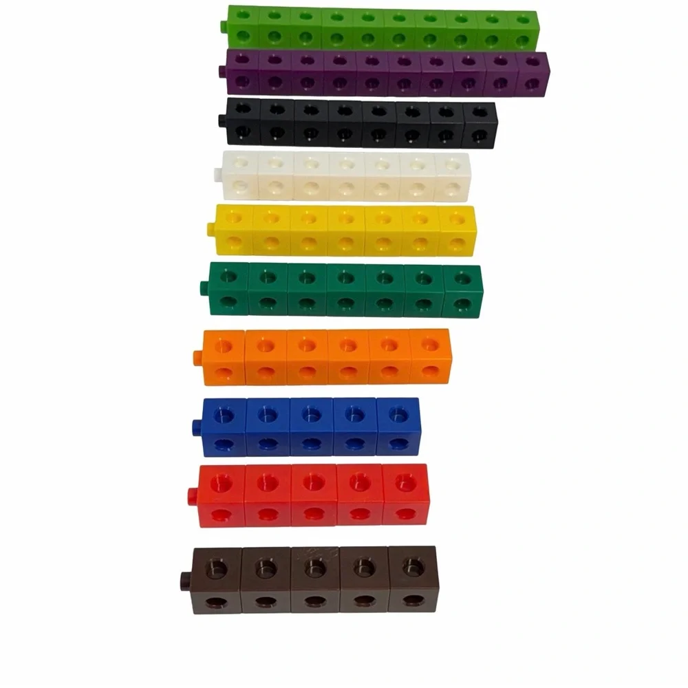 EDX Education Linking Snap Cubes Math Counting Manipulatives 70pc Learning Set